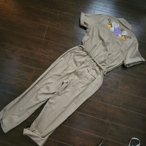 Spell Foxglove Embroidered Boilersuit Womens L Jumpsuit Retro Boho Hippie - Picture 3 of 10
